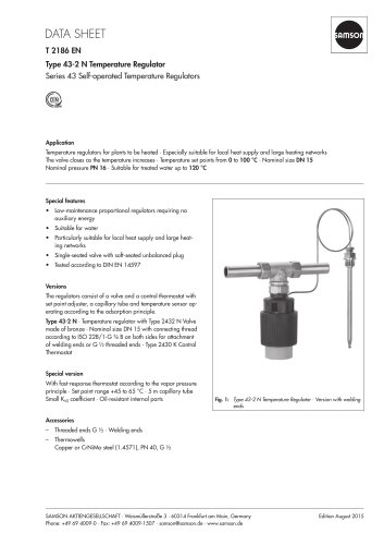 Type 43-2 N Temperature Regulator