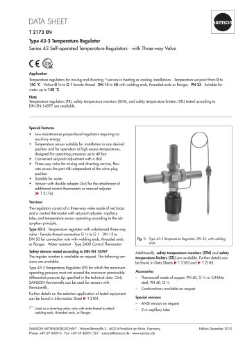 Type 43-3 Temperature Regulator