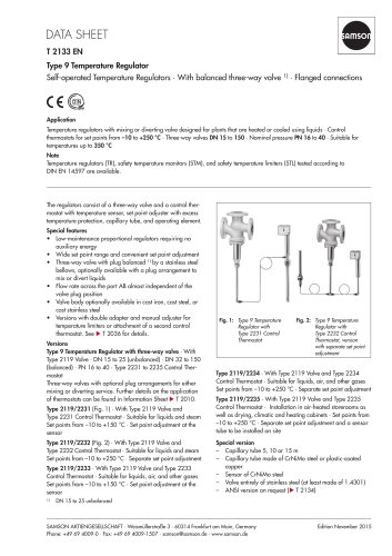 Type 9 Temperature Regulator