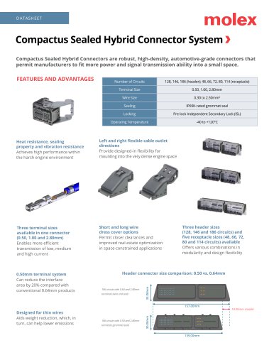 Compactus Sealed Hybrid Connector System