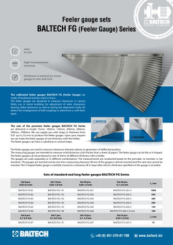 Calibrated Gauges BALTECH-FG