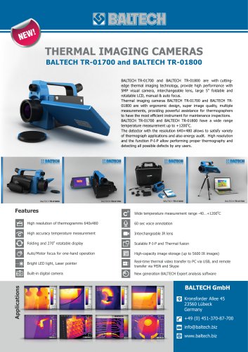 Infrared Camera BALTECH TR-01700 and BALTECH TR-01800