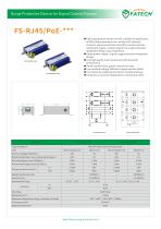 FATECH POE surge protector device FS-RJ45/POE-100 with Aluminum alloy shell, RJ45 interface, 100M.