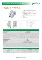 FATECH surge arrester FV20C/3-1000PV S for DC Solar protection