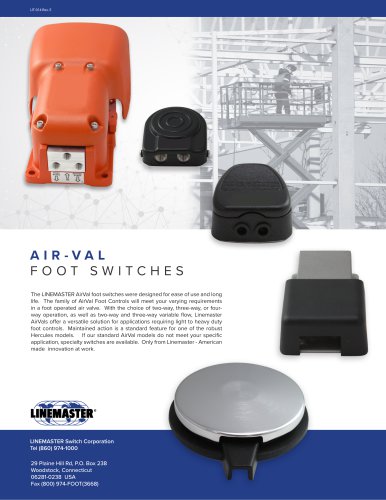AIR-VAL FOOT SWITCHES