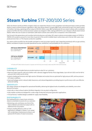 Steam Turbine STF-200/100 Series