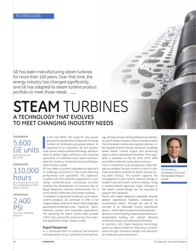 Steam Turbines: a technology that evolves