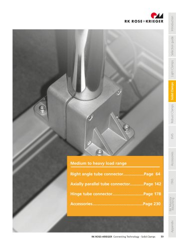 Solid clamps - the aluminium tube connectors