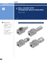 BALL VALVES GV WITH INTEGRATED QUICK COUPLINGS