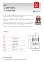 31SS SHEAR VALVE STAINLESS STEEL