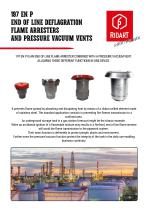 end of line flame arrester pressure vacuum valve