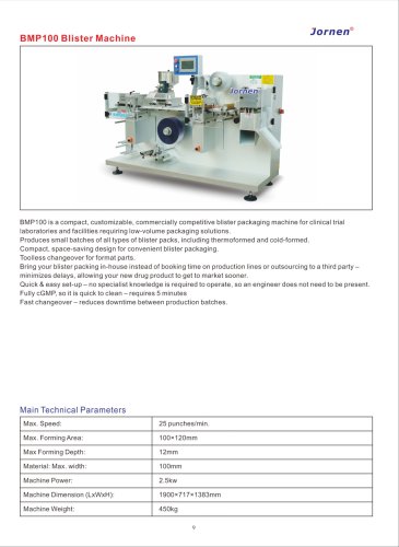 BMP100 Blister Machine