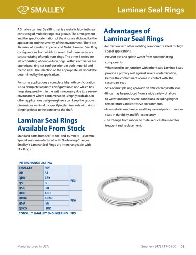 Laminar Seal Rings