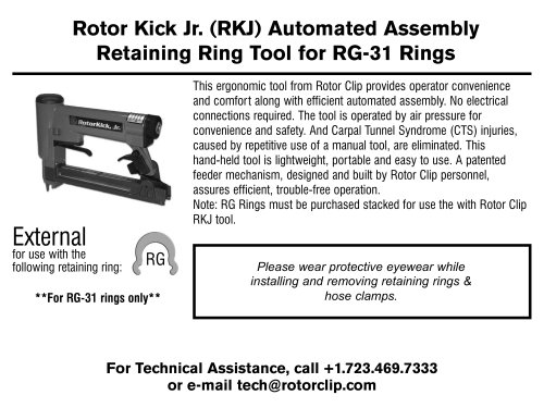 Retaining Ring Tool for RG-31 Rings