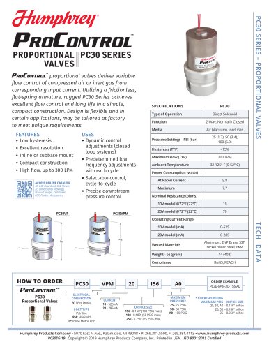 ProControl PC30 Data Sheet