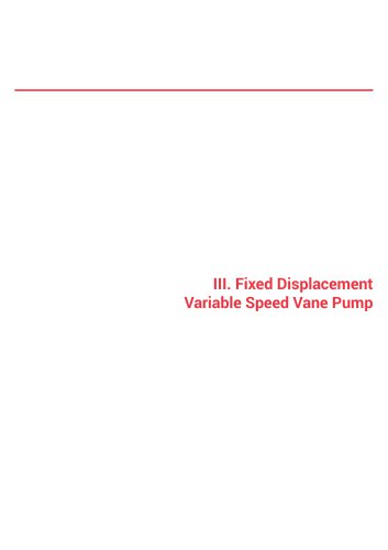 Variable Speed Single Vane Pumps HT7 Series