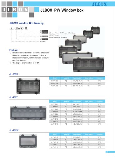 JLBOX-PW Window box