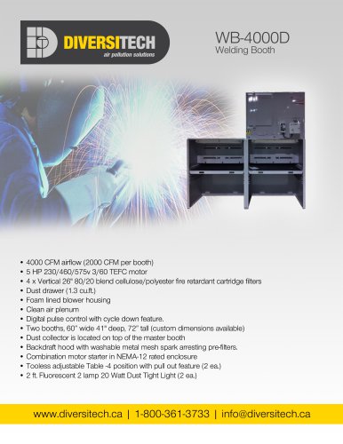 WB-4000D Welding Booth Brochure