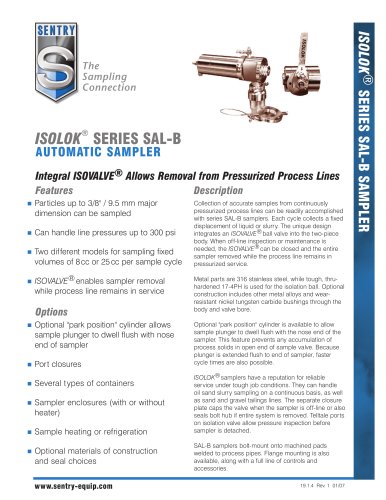 Model SAL-B ISOLOK® Data Sheet 19.1.4