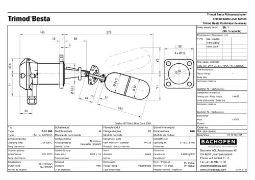 Trimod Besta Level Switch A 01 090