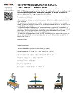 COMPACTADOR NEUMÁTICO PARA EL TAPIZAMIENTO PDM-1 MINI (PARA BANCOS, CABECEROS)