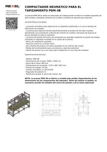 COMPACTADOR NEUMÁTICO PARA EL TAPIZAMIENTO PDM-3B