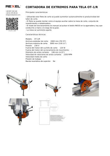 CORTADOR MANUAL DE EXTREMOS, CORTADOR MANUAL DE TEJIDO, CORTADOR TEXTIL MANUAL OT-1/R - OT-2/R