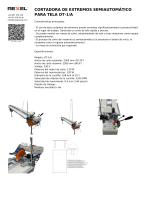 CORTADORA DE EXTREMOS SEMIAUTOMÁTICO PARA TELA, CORTADORA TEXTIL ОТ-1/А - OT-2/A