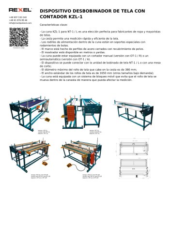 DISPOSITIVO DESBOBINADOR DE TELA CON CONTADOR KZL-1