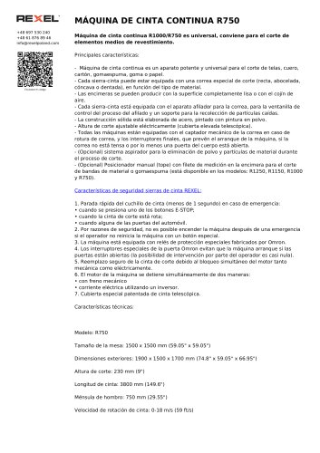 MÁQUINA DE CINTA CONTINUA R750