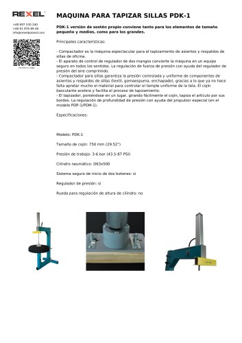MAQUINA PARA TAPIZAR SILLAS PDK-1