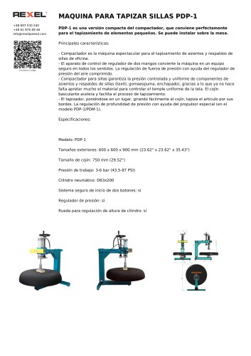 MAQUINA PARA TAPIZAR SILLAS PDP-1
