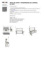 MESA DE CORTE Y DESBOBINADO DE LAMINAS K2-0597