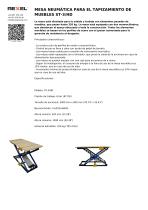 MESA NEUMÁTICA PARA EL TAPIZAMIENTO DE MUEBLES ST-3/HD