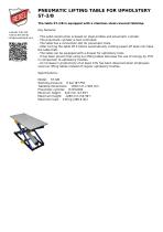 PNEUMATIC LIFTING TABLE FOR UPHOLSTERY ST-3/B