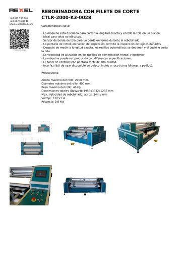 REBOBINADORA CON FILETE DE CORTE CTLR-2000-K3-0028