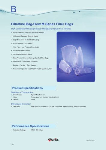 Filtrafine Bag-Flow M Series