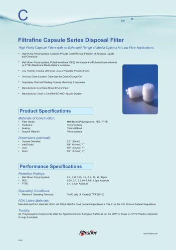 Filtrafine Capsule Series