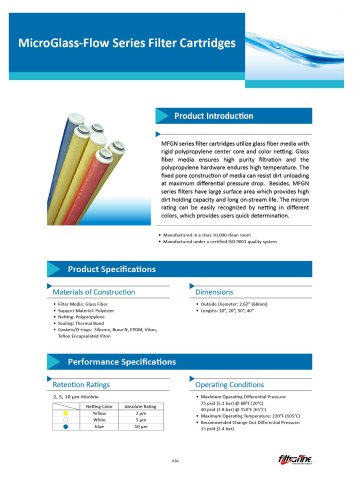 MicroGlass-Flow Series Filter Cartridges