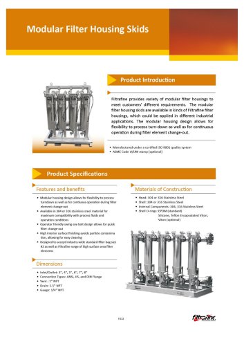 Modular Filter Housing Skids