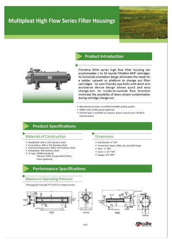 Multipleat High Flow Series Filter Housings