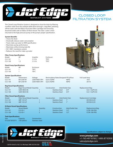 CLOSED LOOP FILTRATION SYSTEM