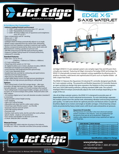 EDGE X-5? 5-AXIS WATERJET SYSTEM