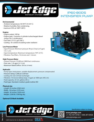 IP60-80DS DIESEL WATERJET PUMP