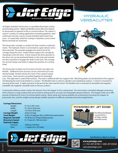 Versacutter - Mobile Waterjet Cutting System