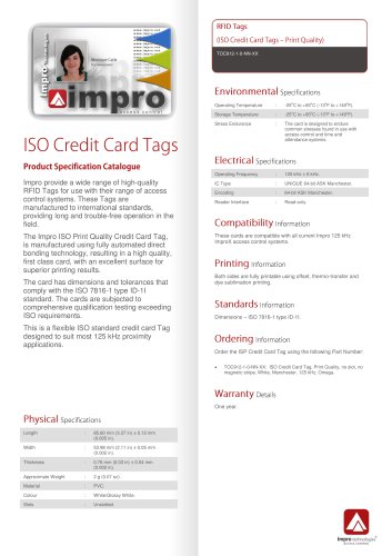 ISO Credit Card Print