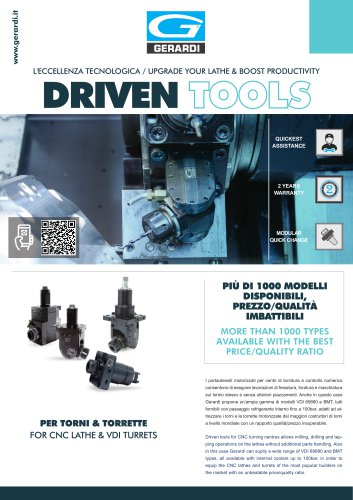 BROCHURE - Driven Tools for Lathes and Turrets