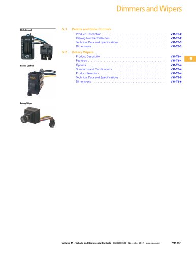 Dimmers and Wipers