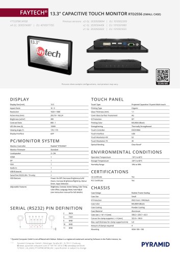 13.3" CAPACITIVE TOUCH MONITOR RTD2556 (SMALL CASE)