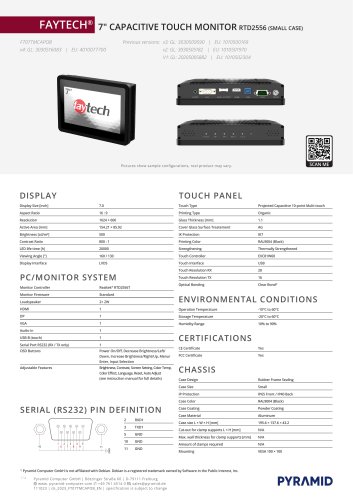 7" CAPACITIVE TOUCH MONITOR RTD2556 (SMALL CASE)